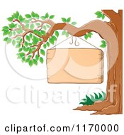 Poster, Art Print Of Wood Sign Hanging Form A Tree