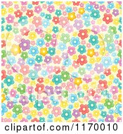 Seamless Pattern Of Colorful Flowers