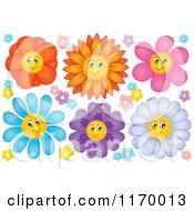 Poster, Art Print Of Colorful Happy Flowers