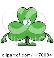 Cartoon Of A Surprised Shamrock Mascot Royalty Free Vector Clipart
