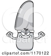 Cartoon Of A Mad Knife Mascot Royalty Free Vector Clipart