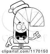 Cartoon Of An Outlined Candy Cane Mascot With An Idea Royalty Free Vector Clipart by Cory Thoman