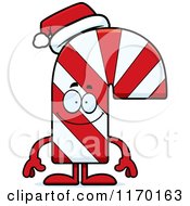 Cartoon Of A Happy Candy Cane Mascot Royalty Free Vector Clipart
