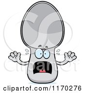 Cartoon Of A Screaming Spoon Mascot Royalty Free Vector Clipart