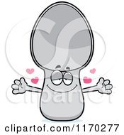 Cartoon Of A Loving Spoon Mascot Wanting A Hug Royalty Free Vector Clipart by Cory Thoman