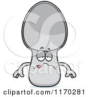 Cartoon Of A Sick Spoon Mascot Royalty Free Vector Clipart