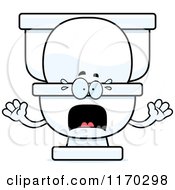 Cartoon Of A Screaming Toilet Mascot Royalty Free Vector Clipart by Cory Thoman