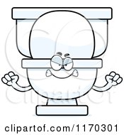 Cartoon Of A Mad Toilet Mascot Royalty Free Vector Clipart by Cory Thoman