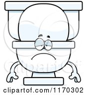 Cartoon Of A Depressed Toilet Mascot Royalty Free Vector Clipart by Cory Thoman