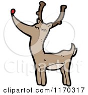 Cartoon Of A Reindeer Royalty Free Vector Illustration
