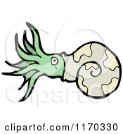 Cartoon Of A Nautilus Royalty Free Vector Illustration