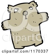 Cartoon Of A Brown Koala Royalty Free Vector Illustration by lineartestpilot