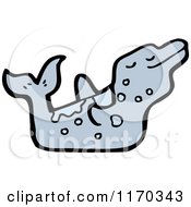 Cartoon Of A Dolphin Royalty Free Vector Illustration
