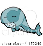 Cartoon Of A Whale Royalty Free Vector Illustration