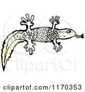 Cartoon Of A Salamander Royalty Free Vector Illustration