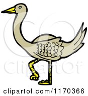 Cartoon Of A Goose Royalty Free Vector Illustration