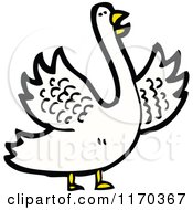 Cartoon Of A Goose Royalty Free Vector Illustration by lineartestpilot
