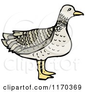 Cartoon Of A Goose Royalty Free Vector Illustration