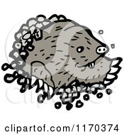 Cartoon Of A Digging Mole Royalty Free Vector Illustration by lineartestpilot