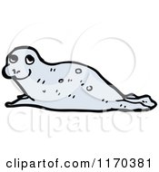 Cartoon Of A Seal Royalty Free Vector Illustration by lineartestpilot