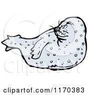 Cartoon Of A Seal Royalty Free Vector Illustration by lineartestpilot