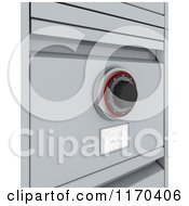 Clipart Of A 3d Filing Cabinet Drawer With A Secure Combination Lock Royalty Free CGI Illustration by KJ Pargeter