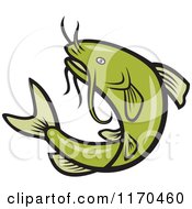Poster, Art Print Of Jumping Green Catfish