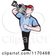 Cartoon Movie Camera Man Filming