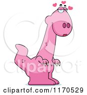 Poster, Art Print Of Loving Pink Female Dinosaur