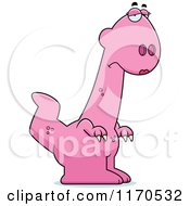 Poster, Art Print Of Depressed Pink Female Dinosaur