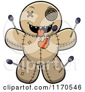 Cartoon Of A Hungry Voo Doo Doll Royalty Free Vector Clipart by Cory Thoman