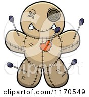 Cartoon Of A Mad Voo Doo Doll Royalty Free Vector Clipart