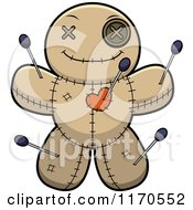Cartoon Of A Happy Voo Doo Doll Royalty Free Vector Clipart by Cory Thoman