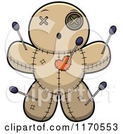 Cartoon Of A Surprised Voo Doo Doll Royalty Free Vector Clipart by Cory Thoman