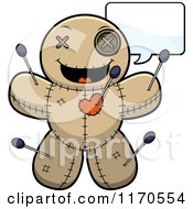 Cartoon Of A Talking Voo Doo Doll Royalty Free Vector Clipart by Cory Thoman