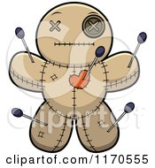 Cartoon Of A Calm Voo Doo Doll Royalty Free Vector Clipart by Cory Thoman