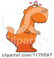 Cartoon Of A Loving Tyrannosaurus Rex Dinosaur Royalty Free Vector Clipart