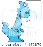 Cartoon Of A Talking Parasaurolophus Dinosaur Royalty Free Vector Clipart