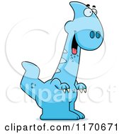 Cartoon Of A Hungry Parasaurolophus Dinosaur Royalty Free Vector Clipart
