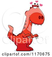 Cartoon Of A Loving Velociraptor Dinosaur Royalty Free Vector Clipart by Cory Thoman