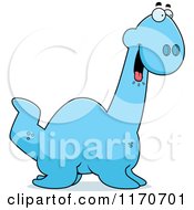 Cartoon Of A Hungry Plesiosaur Dinosaur Royalty Free Vector Clipart