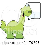 Poster, Art Print Of Happy Talking Apatosaurus Dinosaur
