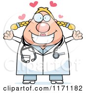 Cartoon Of A Loving Female Surgeon Doctor Or Veterinarian Royalty Free Vector Clipart