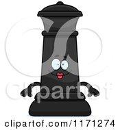 Cartoon Of A Happy Black Chess Queen Mascot Royalty Free Vector Clipart