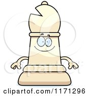 Cartoon Of A Happy White Chess Bishop Piece Royalty Free Vector Clipart by Cory Thoman