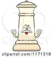Cartoon Of A Mad White Chess Queen Mascot Royalty Free Vector Clipart by Cory Thoman