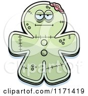 Cartoon Of A Bored Gingerbread Zombie Mascot Royalty Free Vector Clipart by Cory Thoman