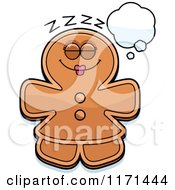 Poster, Art Print Of Dreaming Gingerbread Woman Mascot