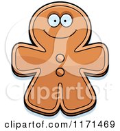 Happy Gingerbread Man Mascot