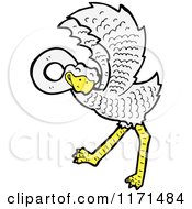 Cartoon Of A Bird Royalty Free Vector Illustration by lineartestpilot